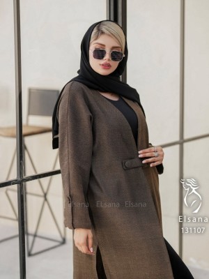 پالتو پاییزه مدل آدخت شکلاتی
