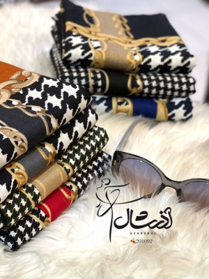 روسری نخی کجراه پیچازی پاییزه دست دوز کد 4202250
