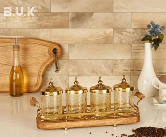 ست جای ادویه 4 پارچه بی وی کی