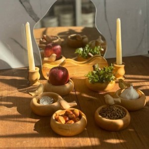 هفت سین چوبی طرح گنجشک