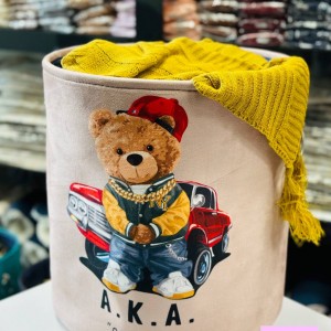 سبد لباس پارچه ای تاشو طرح تدی