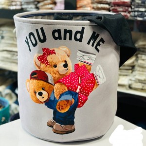 سبد لباس پارچه ای تاشو طرح تدی