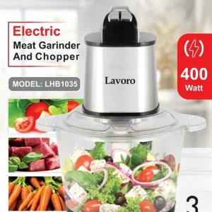 خردکن برقی لاوارو با ظرف شیشه‌ای مدل LAVORO LHB1035