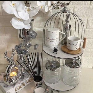 استند فلزی دوطبقه طرح قفس