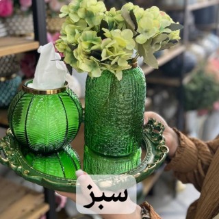 گلدان شیشه ای مدل زبرا