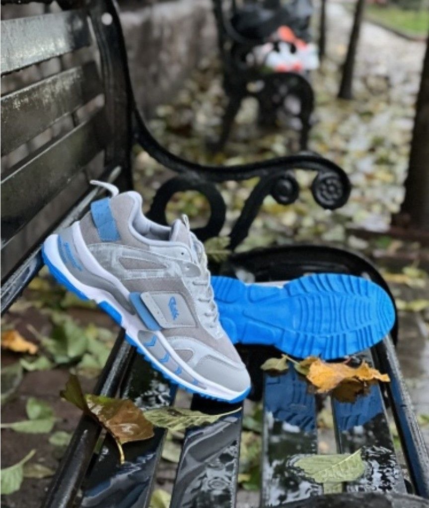 کتونی اسپرت مردانه و پسرانه فوقالعاده شیک مدل منحصر به فرد ترند طوسی آبی با ارسال رایگان 3536