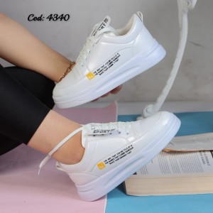 فروش فوق العاده کفش کتونی دخترانه و زنانه زیره پیو مدل شاهین سفید  3440