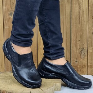 اف ویژه کفش مجلسی مردانه چرم طبیعی تبریز طبی مشکی  با ارسال رایگان کد 2331