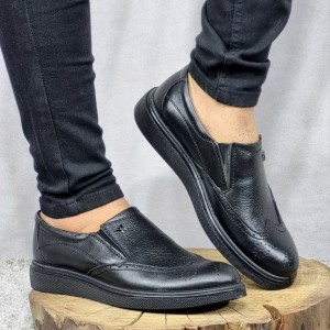 فروش ویژه کفش مجلسی مردانه چرم طبیعی تبریز زیره طبی رویه خط دار با ارسال رایگان