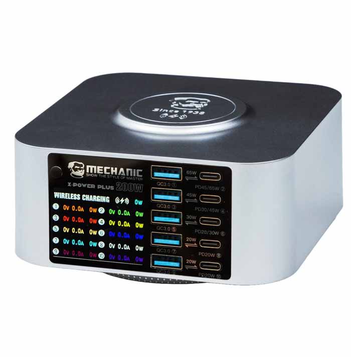 هاب شارژر مکانیک ایکس پاور 200 وات x-power plus mechanic 10 port کد: SH-1162