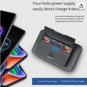 مبدل شارژر تایپ سی PD توکار خودرو کمپر و کاروان SH-1181
