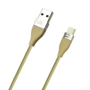 کابل شارژر رنگی میکرو یو اس بی اندروید شوجی اصلی با روکش بافته شده و سوکتهای طلایی کد: SH-1018