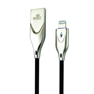کابل شارژر لایتنینگ اپل آیفون رنگی قطع کن دار هوشمند  با نشانگر LED شوجی کد: SH-1022