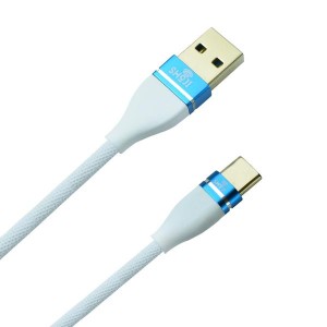 قیمت سیم شارژر تایپ سی بافته با سوکت  type-c طلایی  -شوجی ایران
