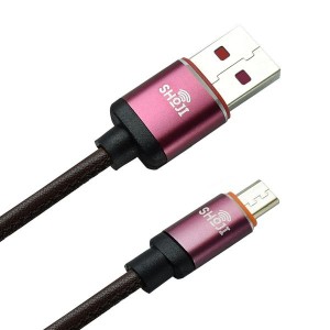 خرید عمده بهترین کابل شارژر میکرو USB چرمی به همراه عکس کابل USB- شوجی ایران
