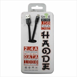 کابل شارژر شوجی SH-1042 تایپ سی با روکش بافته شده کنفی+یو اس بی تایپ سی
