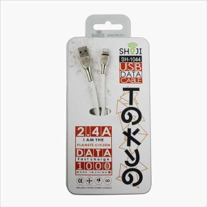کابل شارژر شوجی SH-1044 لایتنینگ اپل آیفون با روکش بافته شده کنفی