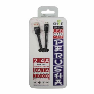 کابل شارژر شوجی SH-1034 میکرو یو اس بی اندروید با روکش بافته شده کنفی