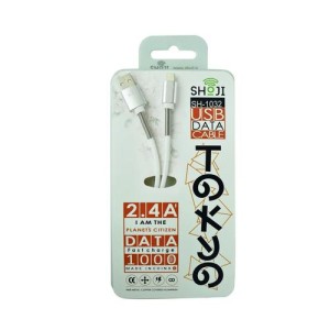 کابل شارژر شوجی مدل:SH-1032 لایتنینگ اپل آیفون ژله ای با محافظ فنری