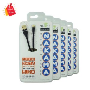 خرید عمده کابل شارژر اصلی شوجی مدل:SH-1018 لایتنینگ آیفون با روکش بافته شده و سوکتهای طلایی|کابل گوشی ایفون -شوجی ایران