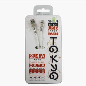 کابل شارژر تایپ سی | TYPE-C رنگی با روکش بافته شده کنفی شوجی SH-1044