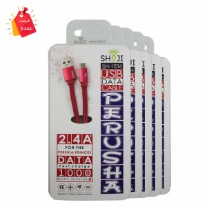 خرید عمده کابل شارژر تایپ سی شوجی SH-1034  با روکش بافته شده کنفی
