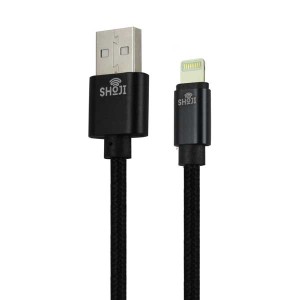 کابل شارژر لایتنینگ اپل آیفون رنگی با روکش بافته شده کنفی شوجی SH-1037
