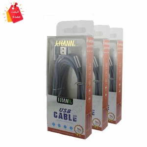 خرید عمده کابل شارژر 3 متری تایپ سی | TYPE-C رنگی گیمینگ خان SH-1100