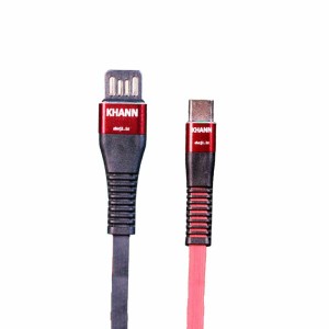 کابل شارژ فلت تایپ سی خان SH-1107|کابل شارژ سریع|کابل شارژ تایپ سی