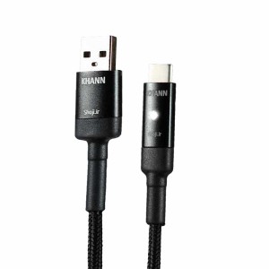 کابل شارژر تایپ سی قطع کن دار هوشمند MUSTANG با نشانگر LED شوجی SH-1084