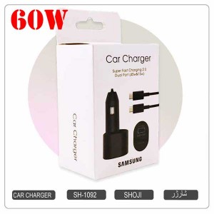 شارژر فندکی تایپ سی خودرو  سامسونگ مدل: EP-L5300 دو خروجی  45W+15W به همراه کابل SH-1092