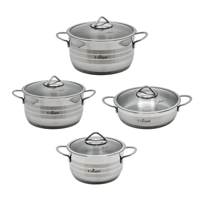 سرویس قابلمه 8 پارچه استیل یونیک مدل UN-9900