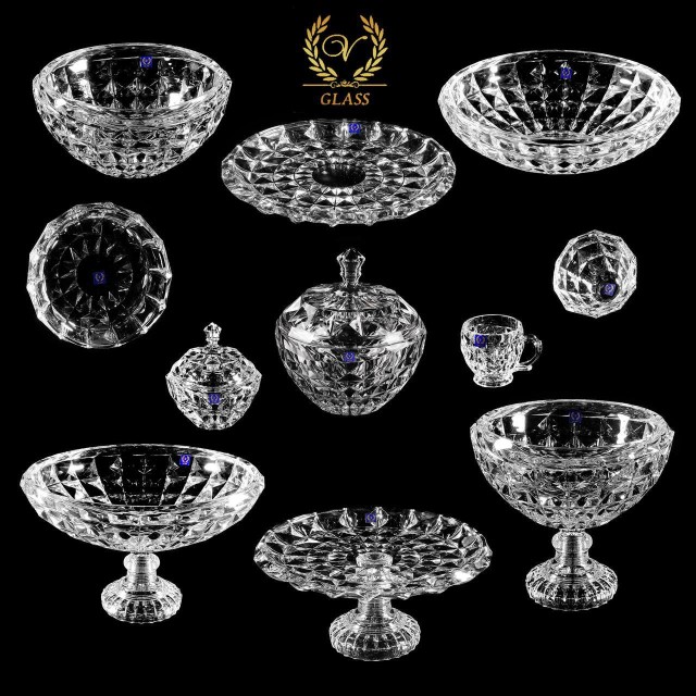 سرویس پذیرایی کریستال 6 نفره آکوامارین Aquamarine