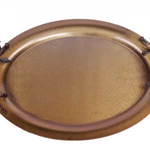 سینی برنجی سالی نو طرح گنجشک