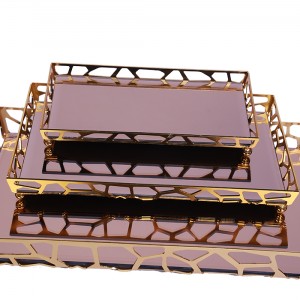 سینی آینه ای سالی نو طرح سنگی