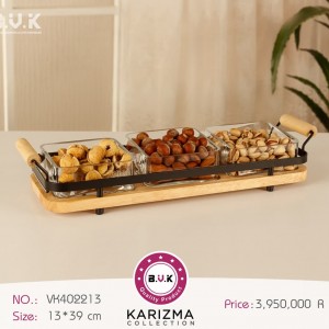 اردوخوری B.V.K طرح KARIZMA سه خانه شیشه ایی کدVK402213