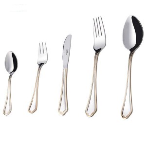 سرویس قاشق و چنگال 30 پارچه ناب استیل مدل ونیز