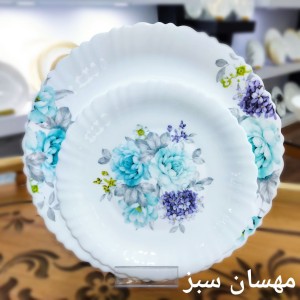 سرویس غذاخوری آرکوپال 6 نفره 25 پارچه قالب First طرح مهسان سبز گلدن اپال