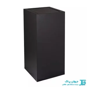 سطل زباله درب بادبزنی چهارگوش مدل N-6-مشکی