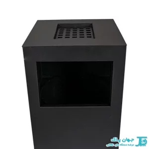 سطل زباله جاسیگاری دار چهارگوش مدل N-5 - مشکی