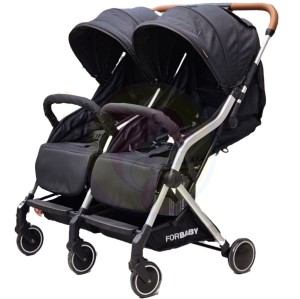 کالسکه دوقلو فوربیبی For Baby (رنگ مشکی)