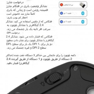 ماوس ترکبال عمودي بی سیم  زیلوتس مدلTrackball F33