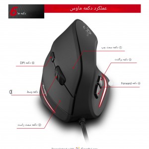 ماوس عمودي زیلوتس مدل T-20