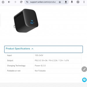 شارژر دیواری 20 وات انکر مدل A2149