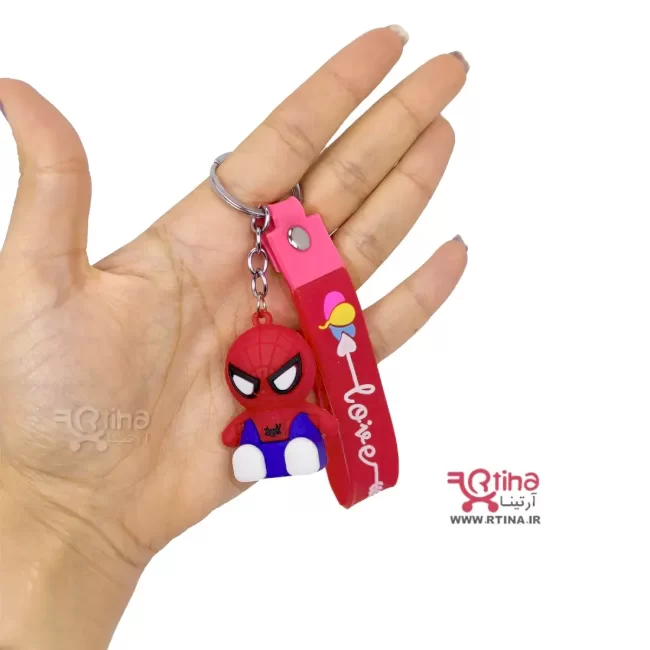 جاکلیدی مرد عنکبوتی  | سیلیکونی spiderman + حلقه و بند سیلیکونی