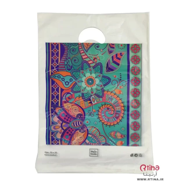 نایلون دسته دار طرح دار چاپی سایز متوسط 32×22 (100عددی)