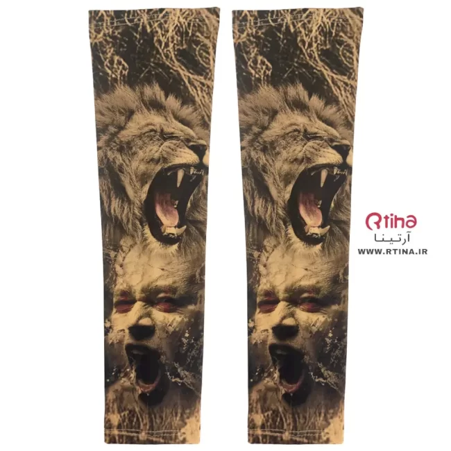 ساق مردانه طرح خالکوبی Lion / پارچه ای ضخیم