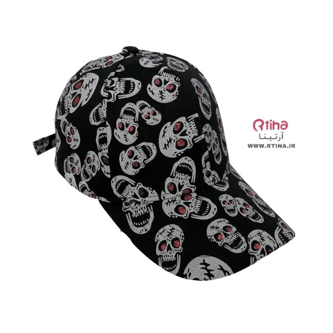 کلاه کپ اسکلتی بیسبالی طرح اسکلتیSKULL