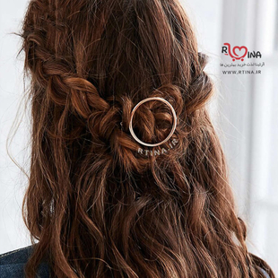 گیره مو زنانه حلقه ای طلایی