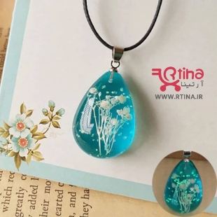 گردنبند گل  خشک طبیعی مدل بلک لایت